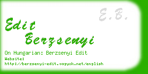 edit berzsenyi business card